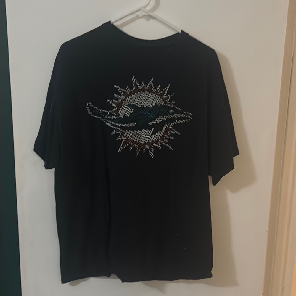 Miami Dolphins t-shirt with names in logo